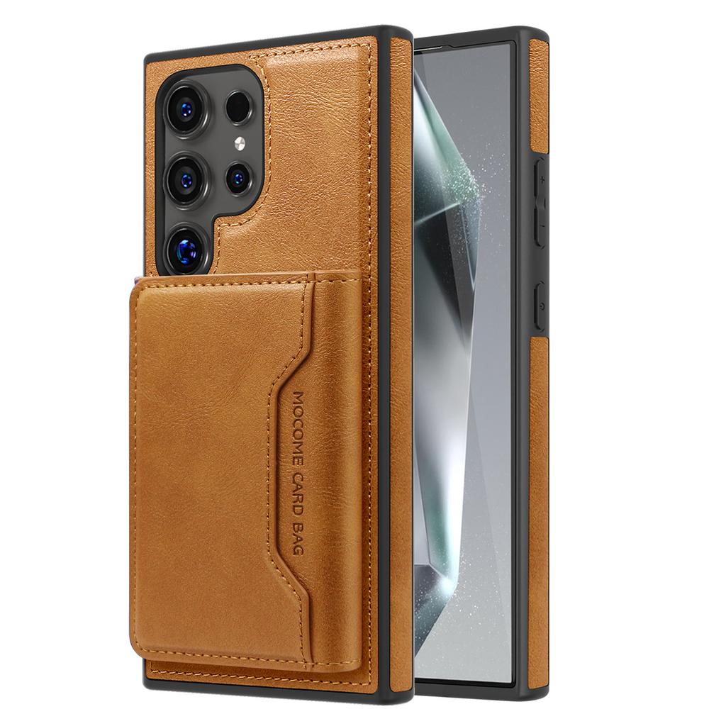 Suitable for Samsung S25 Ultra Mobile Phone Case Magnetic Card Bag Bracket Leather Case Card Two In One S23 Protective Case S22