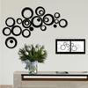 5PCS/Set Acrylic Wall Art TV Background Mural Round Decals 3D Circles Wall Stickers