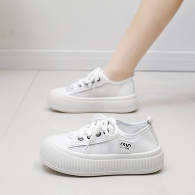 Белые туфли женские новые летние студенческие универсальные повседневные модные туфли на толстой подошве модные кроссовки