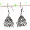 Натуральные индийские серебряные серьги Джумки с драгоценным камнем в племенном стиле Бали 1,65 дюйма p2a32