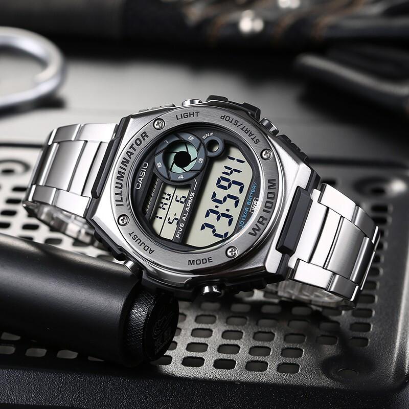 Casio Мужские СЕРЫЕ часы для ПОДРОСТКОВ MWD-100HD-1A MWD-100HD-1A