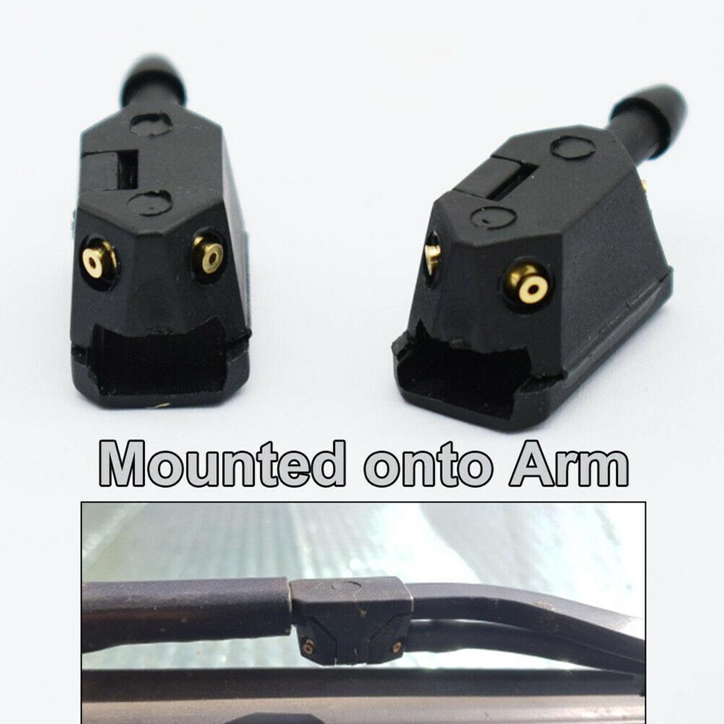 2pcs Car Windscreen Wiper Spray Jets Nozzles Spray Front Nozzle2pcs Water Glass Windshield In N L9A3