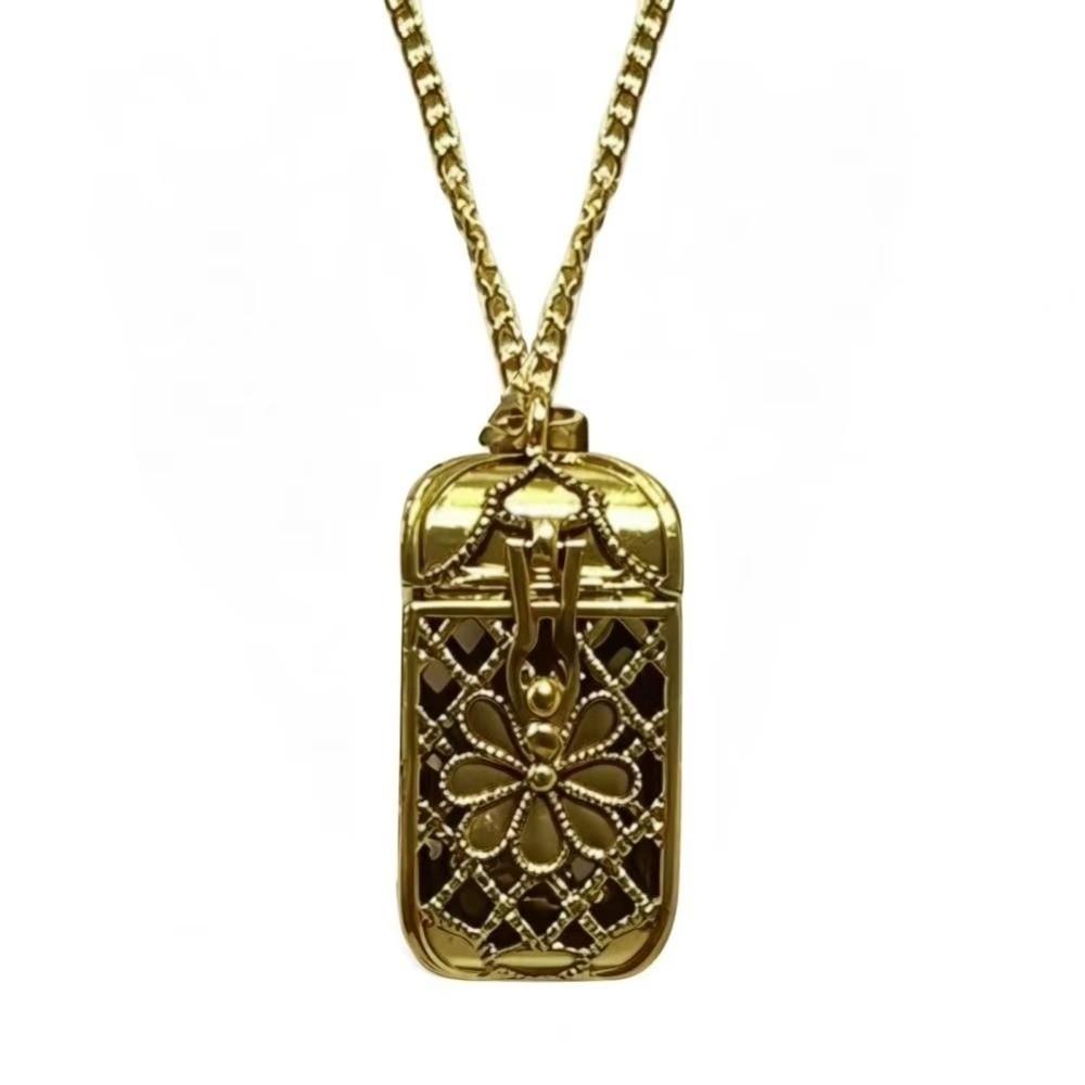 Vintage Style Tarot Card Necklace Gold Tone Mini Card Pendant Tarot Pendant Necklace Gift Giving