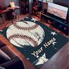 1PC Custom Name Baseball Star Legacy Theme Floor Mat Ideal for Living Room, Game Rooms, Office, Bedroom, Office Floor Mat , Floor Mats for Home
