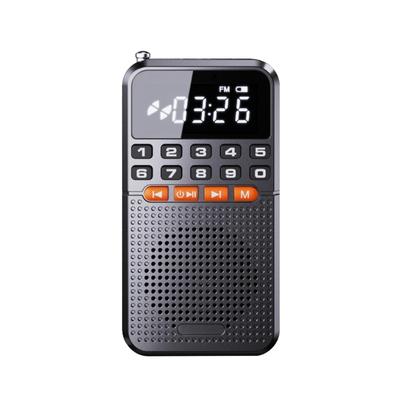 Мини FM-радио 5.0, удобное для пожилых, перезаряжаемое, светодиодный дисплей, с фонариком и часами для пожилых
