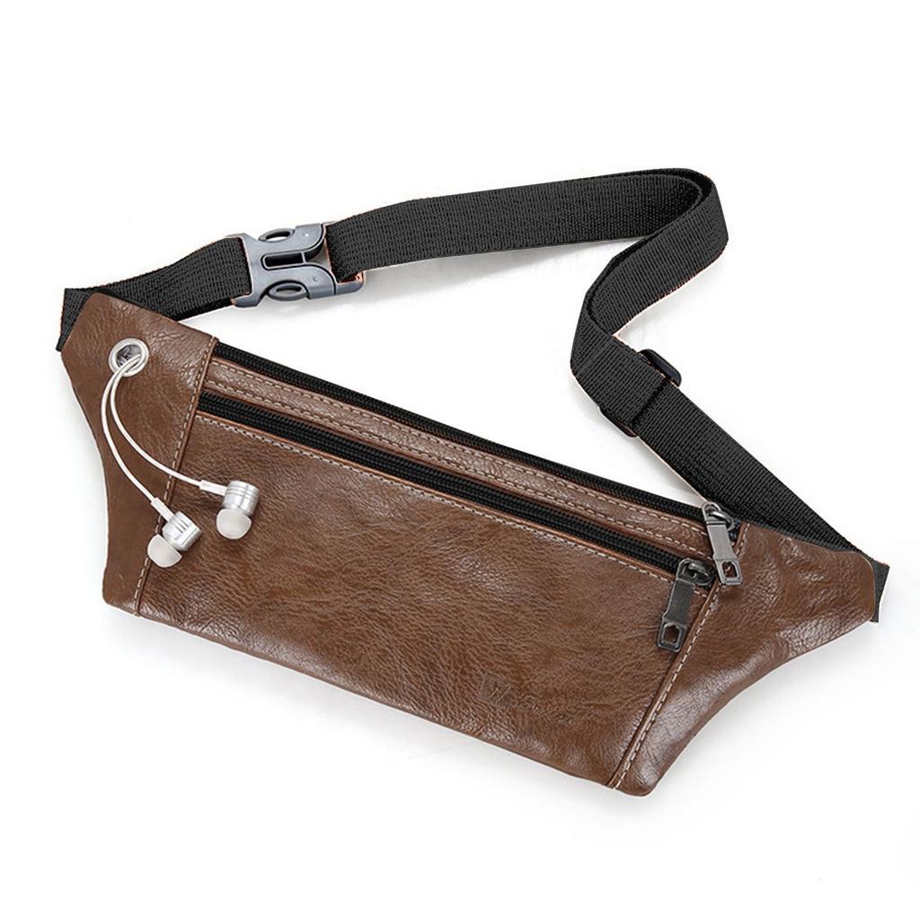 Мужские поясные сумки Нагрудная сумка Сумка-мессенджер Один телефон Кожаные сумки