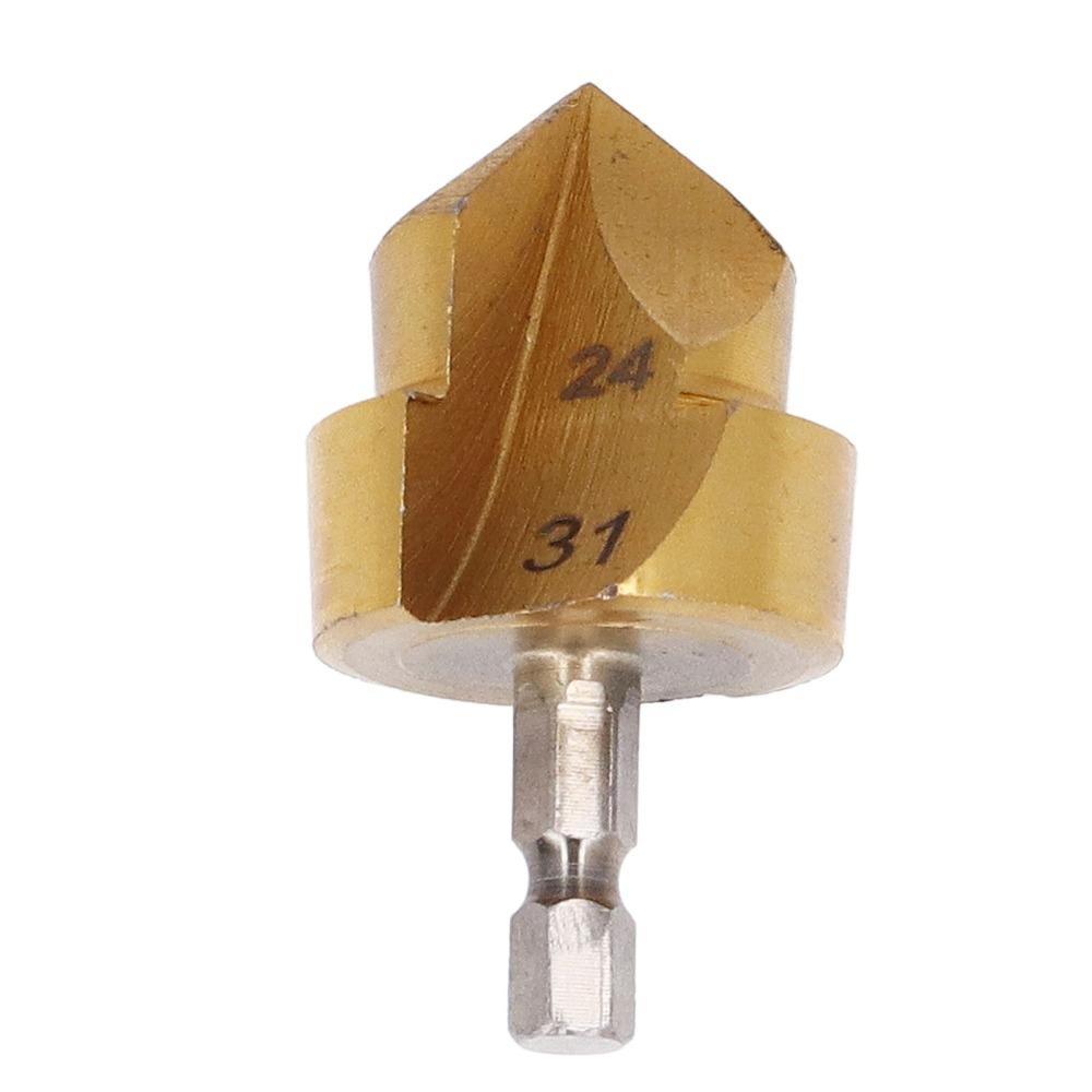 24-31mm Blade Diameter Stepped Drill Bit Hex Shank Core Drill Bit Plumbing Repair