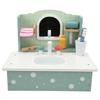 Kids Bathroom Sink Toys with Beauty Accessories Wooden Simulation Educational Toddler Vanity Table