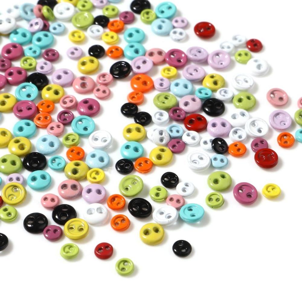 3/4/5 mm 2 Holes Round DIY Doll Clothes Doll Buttons Sewing Supplies Mini Buttons BJD Accessories