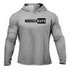 Muscleguys, облегающая удобная толстовка с капюшоном, мужская повседневная повседневная одежда, бодибилдер с длинными рукавами для бега