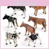 High-quality Static Pvc Farm Animal Decoration Black Spotted Cow Yellow Cow Jersey Calf