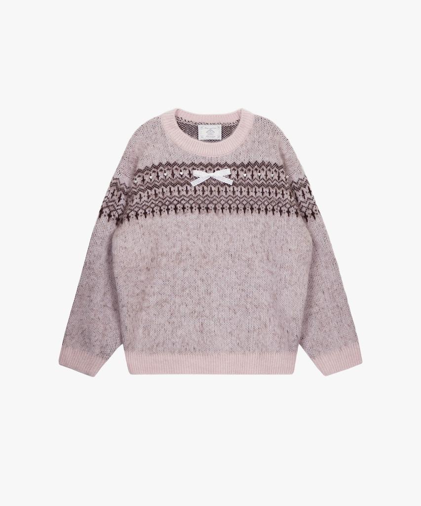 PINK PINEAPPLE Snowy Soft Lovely Sweater_Pink