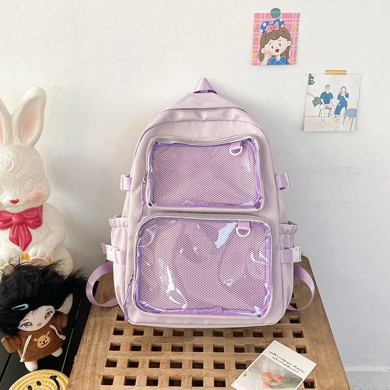 Японский Kawaii Itabag женский новый 2024 прозрачный рюкзак женский большой вместительный рюкзак Ita школьные сумки для студентов JK