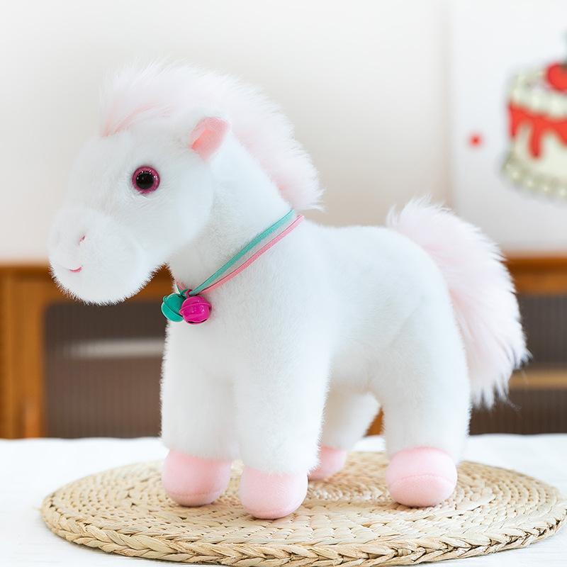 Cartoon Simulation Bell Station Style Pony Plush Toy Children's Doll New Year Ornaments Company Annual Meeting Gift