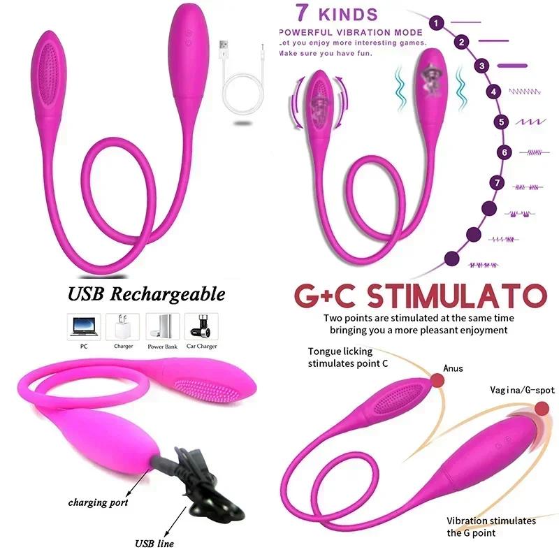 Telescopic Remote Control Vibrator Fetish Dildo Male Bd Toys Female Clitoris Sextouse Tricks Prostate Massage Anal Tail Toys