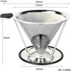 304 Stainless Steel Double-Layer Coffee Filter with Stand - Paper-Free Drip Funnel for Hand-Brewed Coffee