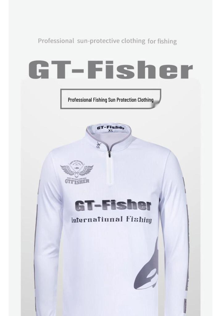 Мужская рыболовная рубашка с длинным рукавом Yikuda Aoshi GT-Fisher для защиты от солнца