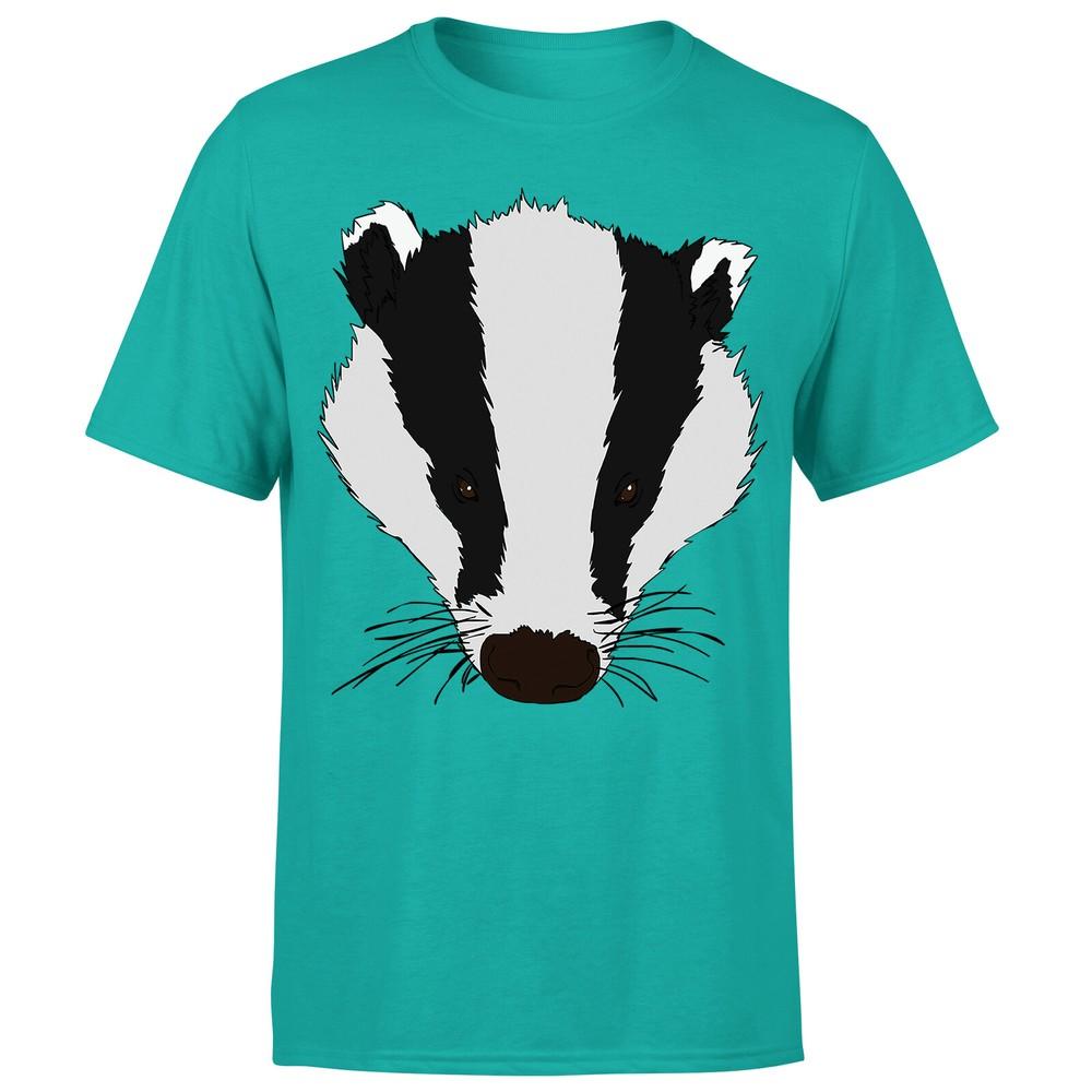 Badger Animal Face Ani Mates Unisexs Funny Novelty TShirt OrP1A2