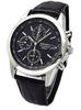 SEIKO Chronograph Watch with Genuine Leather Officially Distributed In Japan by Seiko Strap, Black, SND309P1