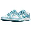 Nike Dunk Low ESS Синий Пейсли Холст Кожа Цветок Кешью Нескользящие Износостойкие Низкие Кеды для Скейтбординга для Женщин Бело-синие DH4401-101