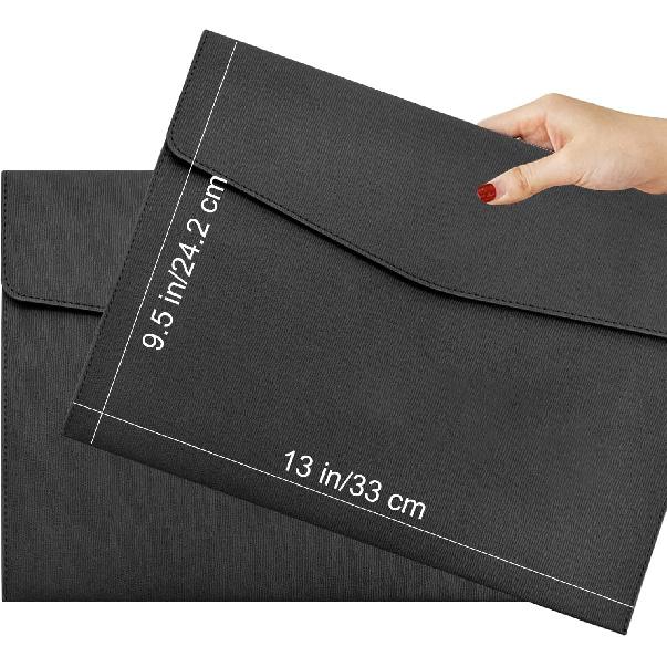VANRA 1 Piece PU Leather Envelope File Folders A4 Paper Document Filing Envelope Document Organizer Leather Portfolio Folder Holder with Magnetic
