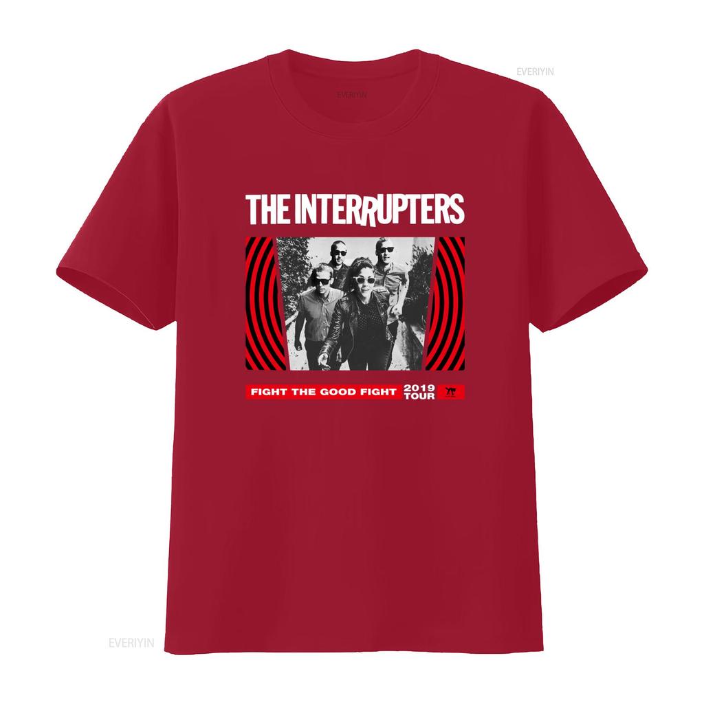 Футболка женская The Interrupters Band Medium с принтом Fight Good 2019 Tour винтажная стираная эластичная унисекс повседневная с графикой