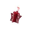 Wine Red Snowflake Reindeer Pendant Flocked Xmas Tree Hanging Pendant  Party Favors