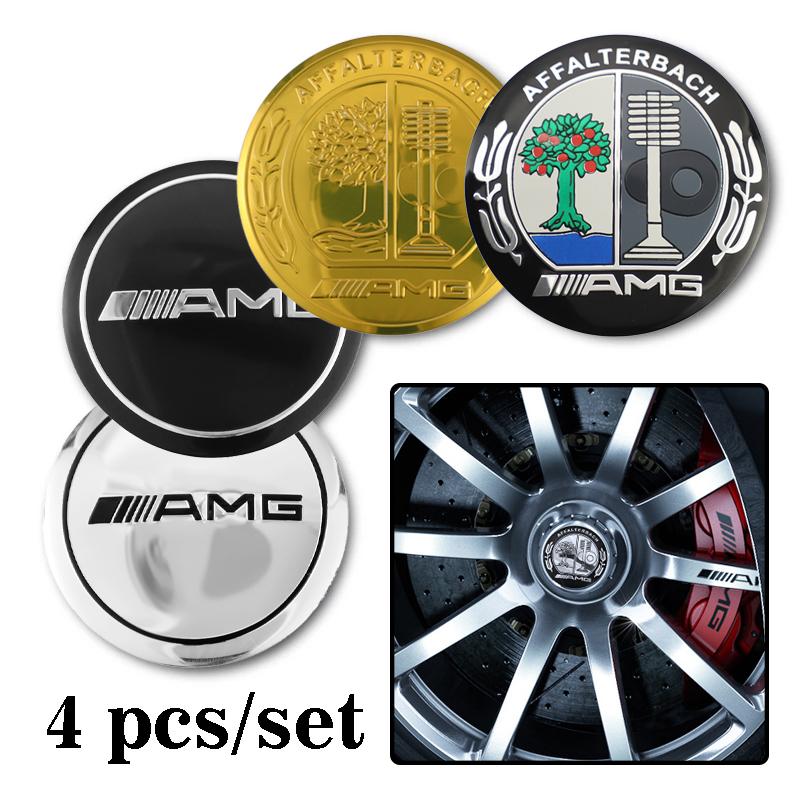 4Pcs Automotive Wheel Hub Center Cover Badge Sticker For Mercedes Benz AMG Smart W205 C300 W203 W206 W108 W124 W126 W140 W168