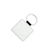 Leather Keychains Blank Heart Round Sublimation Key Holder DIY Printing Tags Luggage Label Bag Pendant Travel Accessories