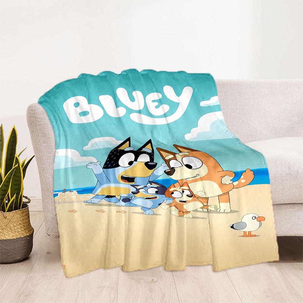 Bluey Adventure Blanket Soft & Cozy Throw For Sofa Couch Office Bed Picnics All-Season Use Modern Unique Gift for Family and Friends Y23