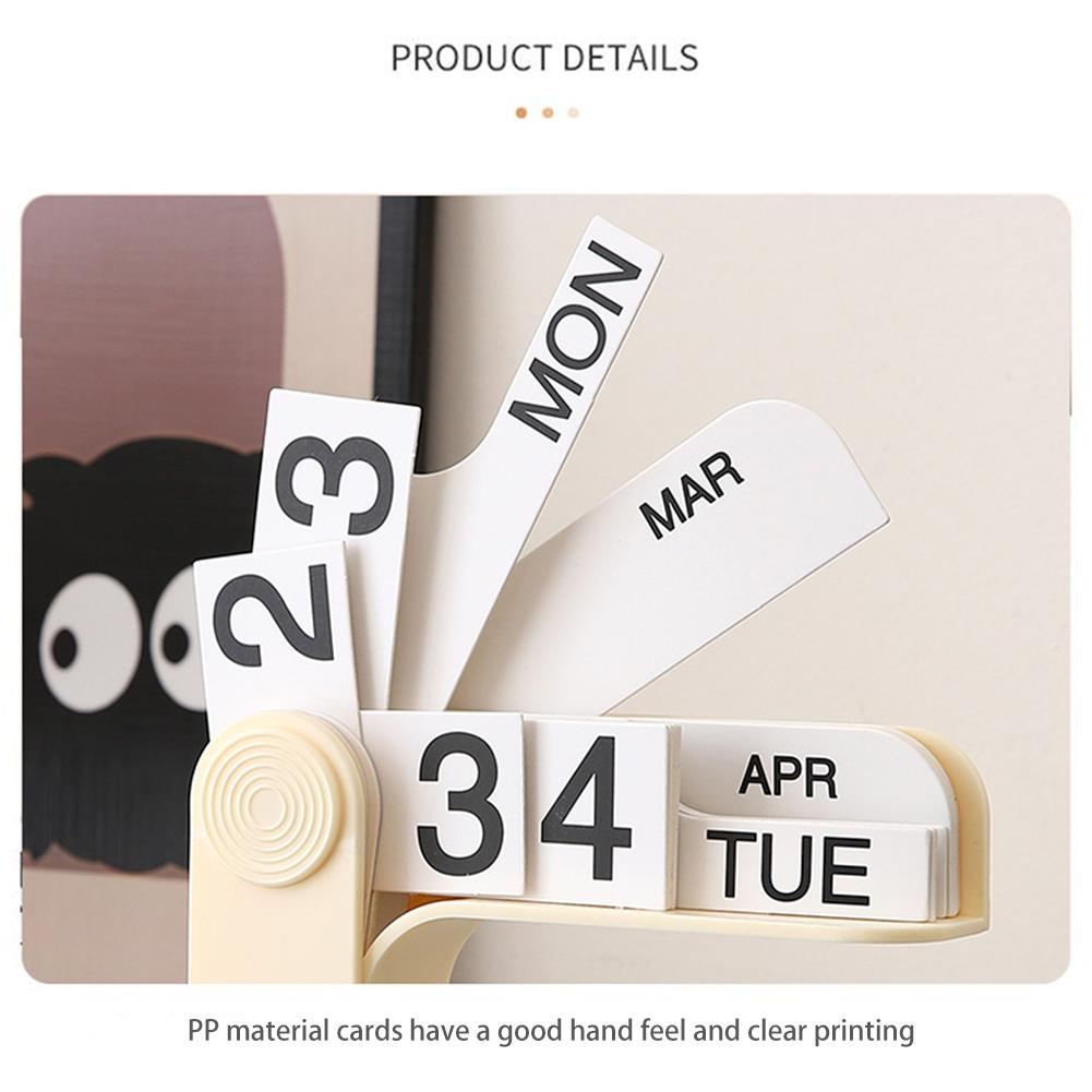 Ins Design Desktop Eternal Flipping Calendar Creative Simple Calendar Modern Living Room Decoration Office Stationery