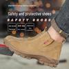 "Steel-Toe Breathable Anti-Scalding Cowhide Work Shoes: Comfortable, Wear-Resistant, and Puncture-Proof, Meeting National Safety Standards"