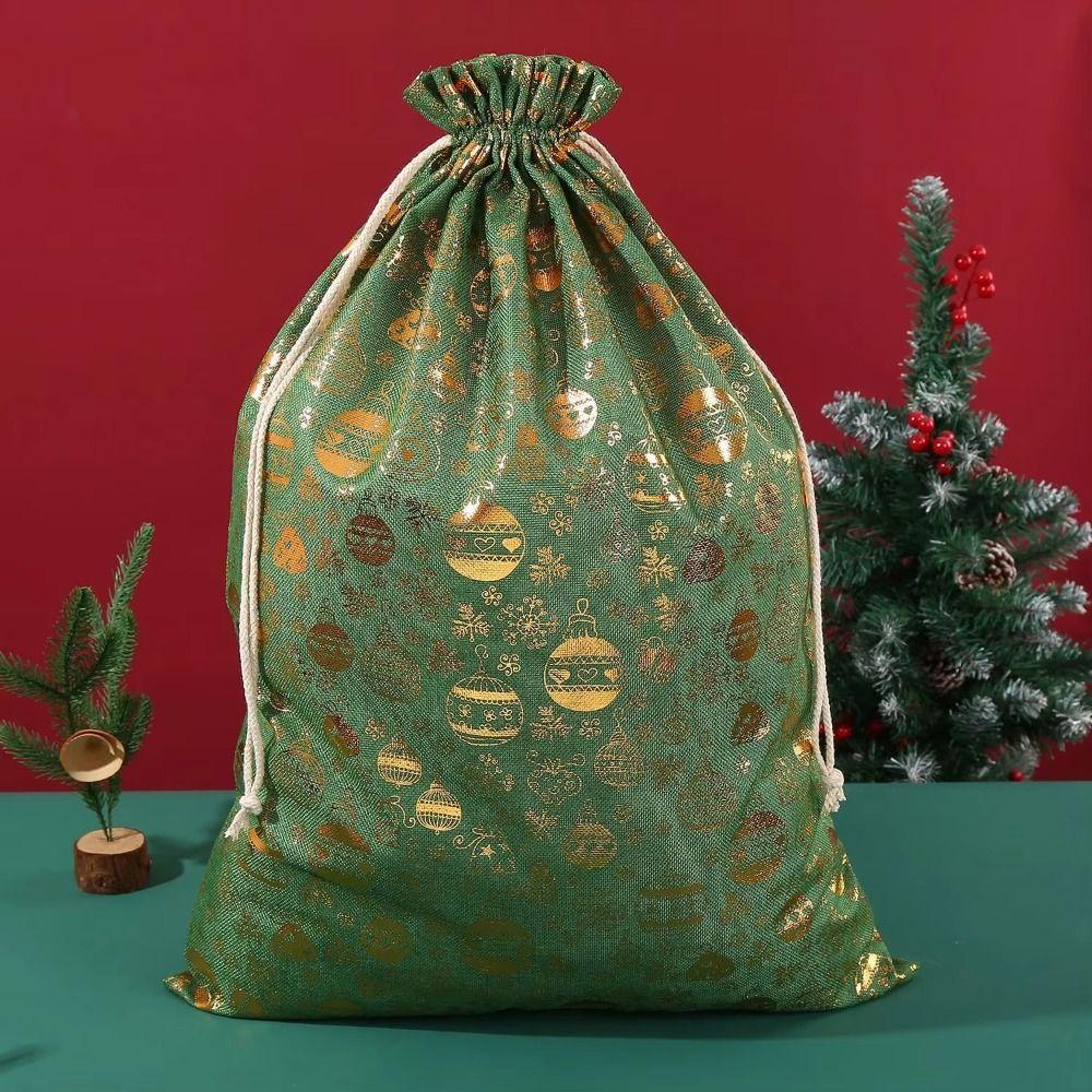 5pcs/lot Multi-color Christmas Drawstring Storage Bag Candy Jewelry Toy Presents