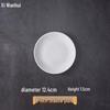 Xiwanhui Minimalist White Ceramic Round Dinner Plate