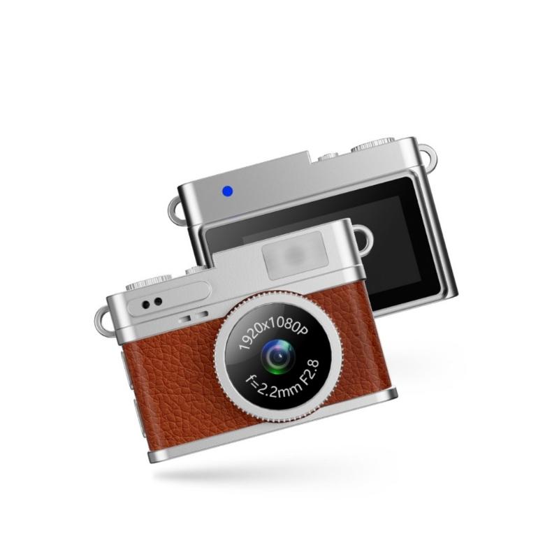 Mini Keychain Camera 1080P Mini Retro Digital Camera Tiny Portable Small Cameras Pocket Video Recorder for Travel Study
