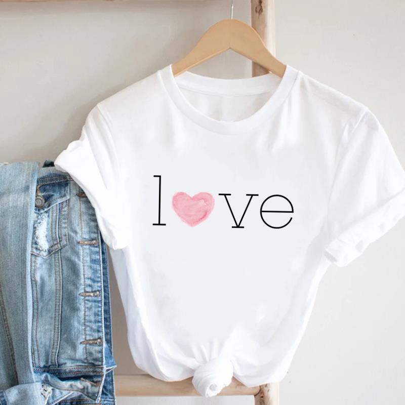 (Азиатский размер) Футболка женская с милым цветочным трендом, женская одежда с принтом 90-х годов, повседневная модная футболка с коротким рукавом, женская футболка с графическим рисунком