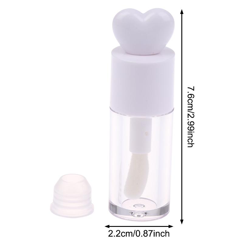 Transparent 4ml Lip Gloss Tube Matte Thick Rod Large Brush Head Empty Bottle Lips Glaze Container Makeup Packaging Material