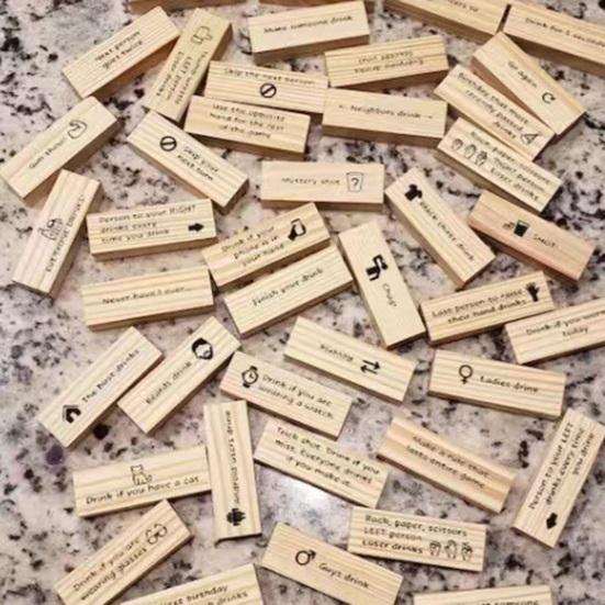 48 шт./набор строительных блоков, падающая башня, игра с напитками, деревянная многопользовательская игра для взрослых, интерактивная игра с укладкой кирпичей, реквизит для ночной вечеринки