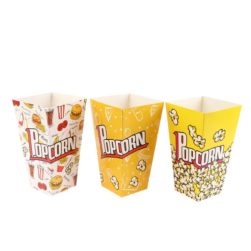 10 шт. ведер для попкорна, держатель для контейнера, бумажные стаканчики, коробки для попкорна для тематических вечеринок на день рождения, украшения, коробка для попкорна