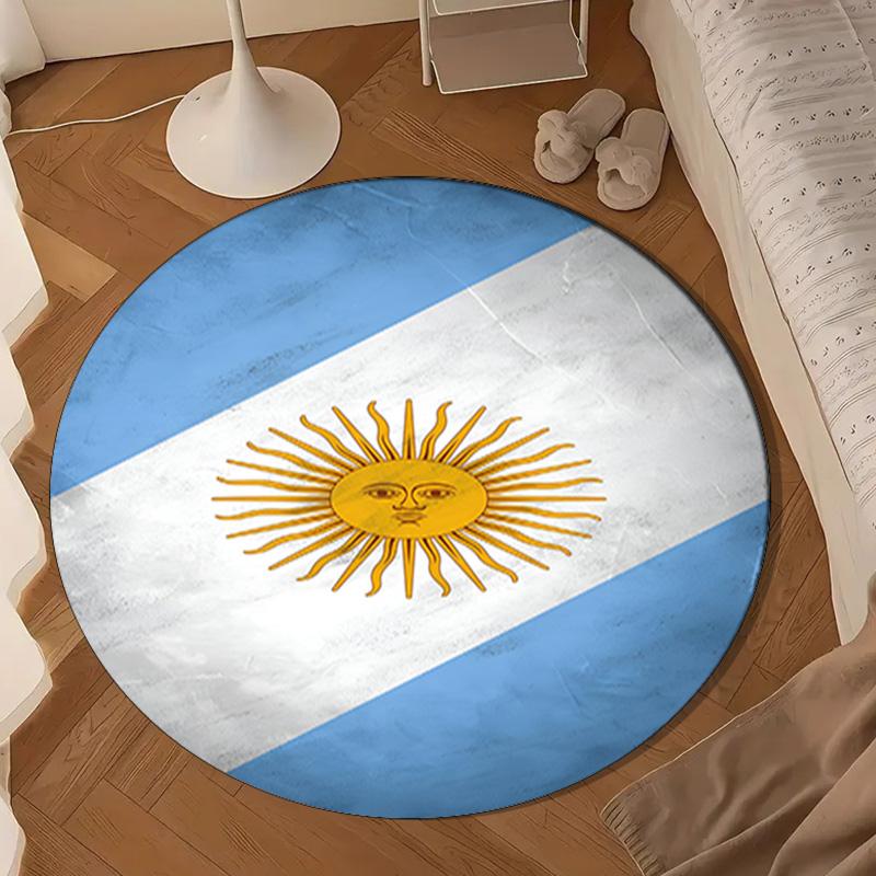 Argentina Flag Design Round mat Home Decor, Chair rug For livingroom,Bedroom, doormat home decor Birthday Gift Christmas Gifts