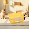 Cat Litter Box Toilet Sand Pet Supplies Easy Carry with High Sides Scoop Kitten Potty
