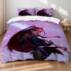 D-Охотники на демонов Тематический K-pop Постельный комплект Красочный принт Полиэстер Простыня Пододеяльник Детский подарок Домашний текстиль