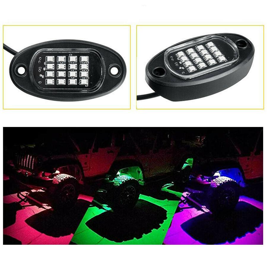 8 шт. Неоновая светодиодная RGB-подсветка днища, атмосфера, Bluetooth-приложение, двойной пульт дистанционного управления