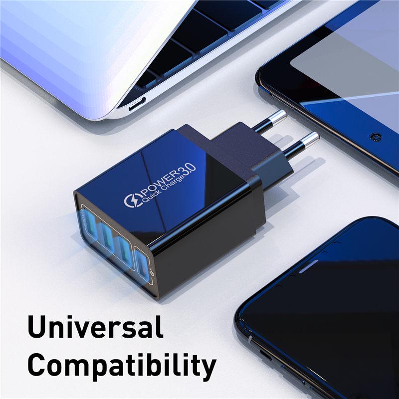 4 USB-зарядное устройство Быстрая зарядка 4.0 3.0 для Huawei lite Samsung Xiaomi QC 3.0 зарядное устройство для телефона iPhone