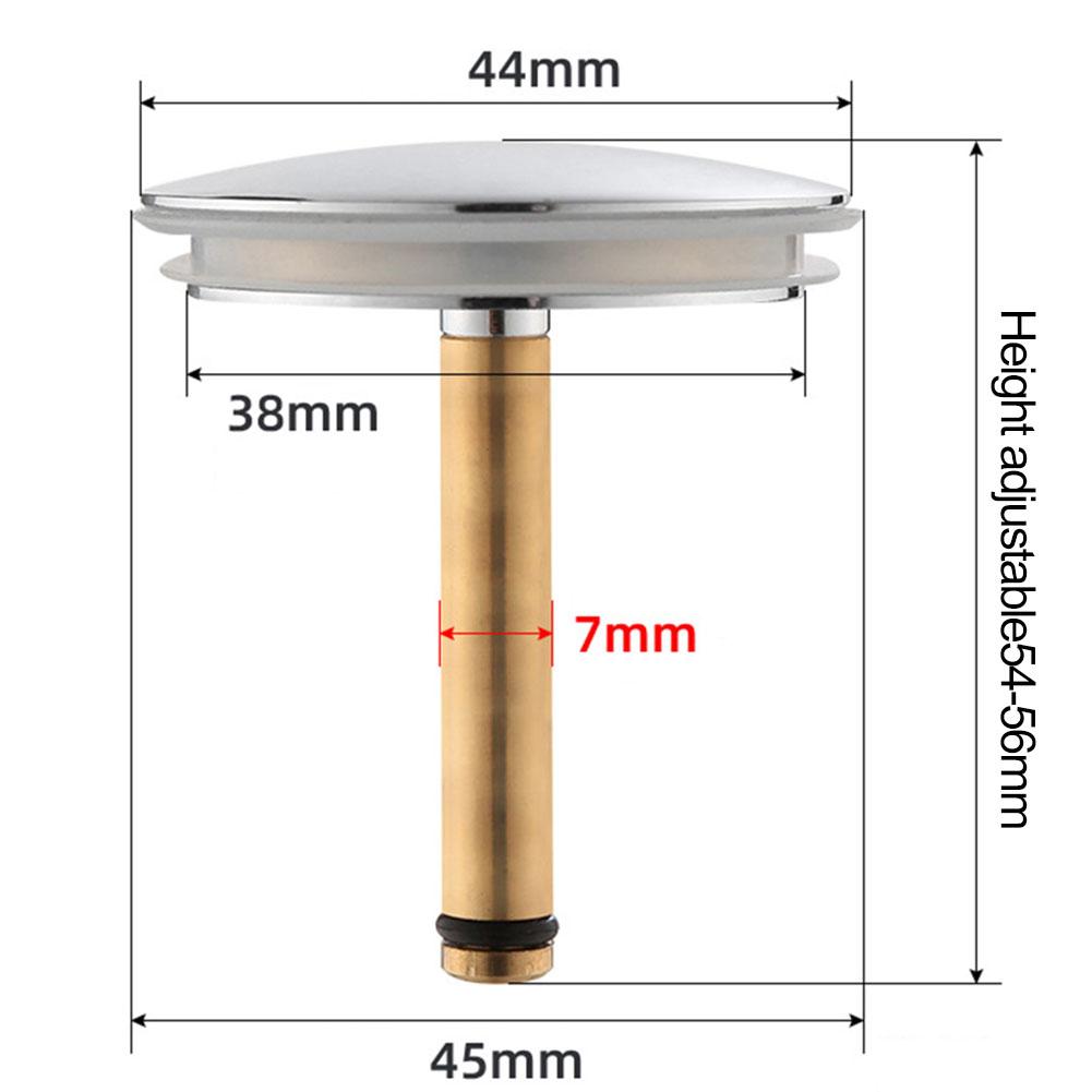 Прочная латунная пробка для слива с регулируемой высотой для ванной комнаты