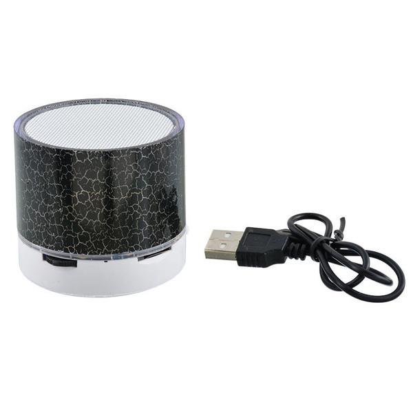 Portable Mini Cracked Bluetooth Speaker With Led Light Wireless Speaker Gift Car Home Outdoor