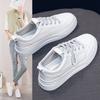 Little White Shoes Women's 2025 Spring New Women's Shoes Soft Soles Are Not Tired and Versatile Student Platform Shoes Sports and Leisure Board Shoes