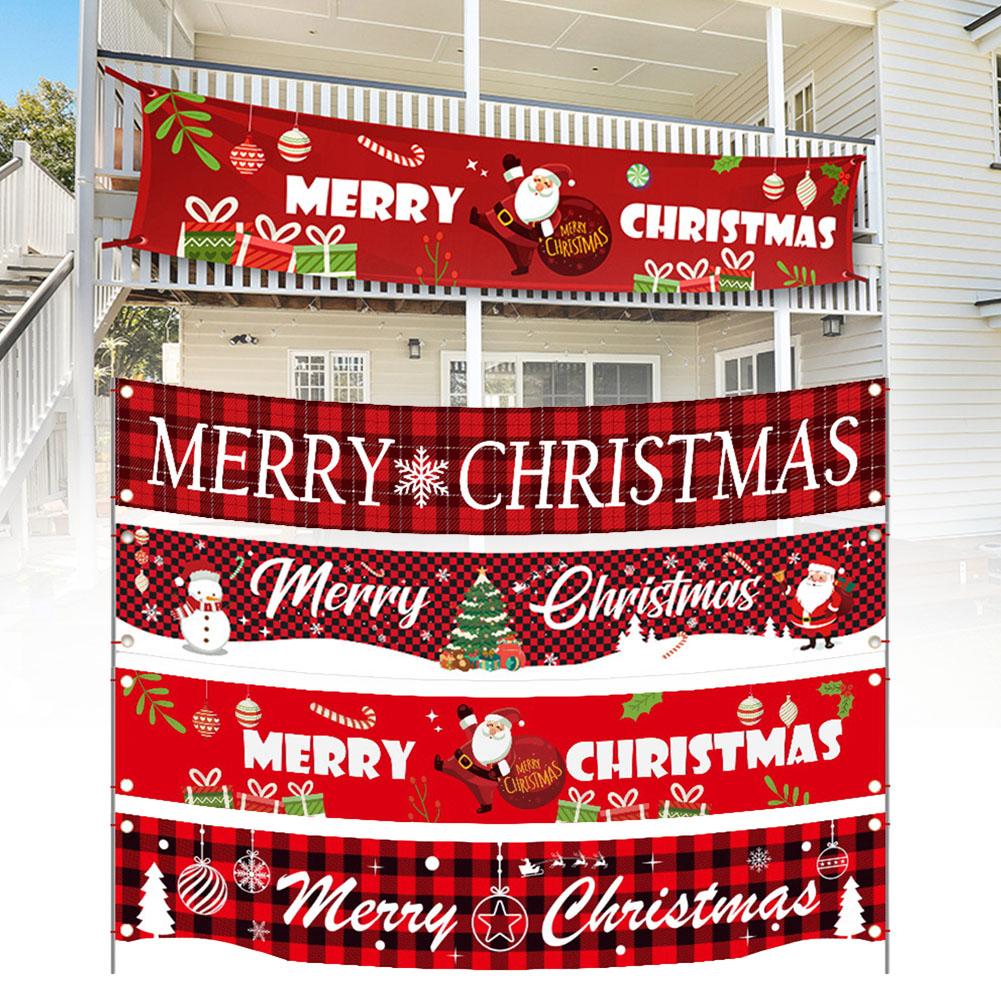 300x47см Рождественский баннер Баннер Знак Баннеры висят