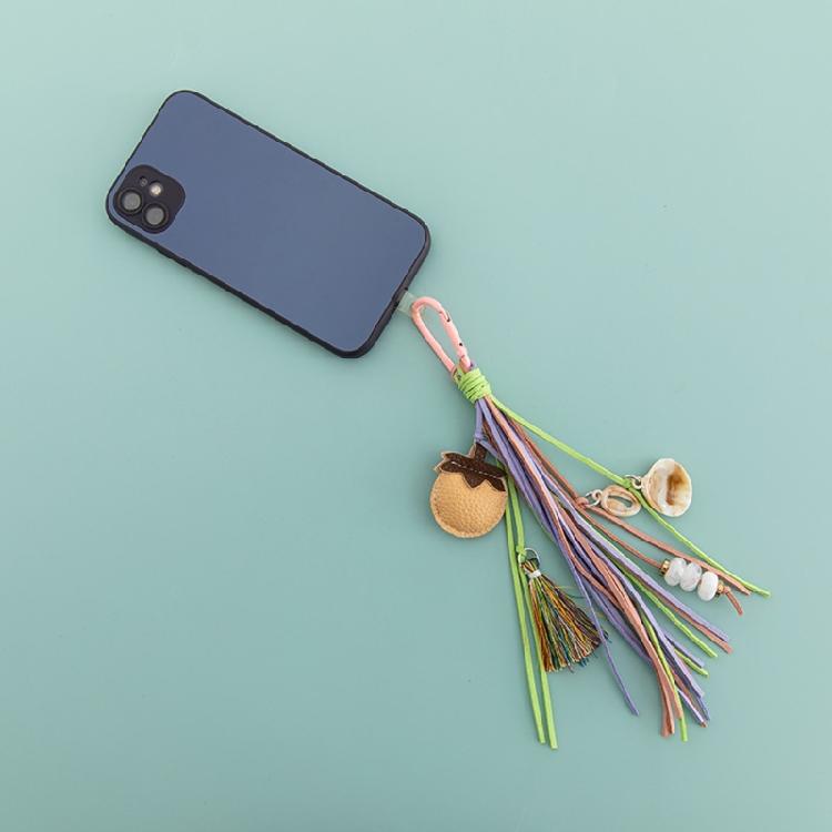 Универсальный богемный стиль ПУ оболочка бисер брелок набор для рукоделия с игривым фруктовым дизайном и регулируемой отделкой кисточками