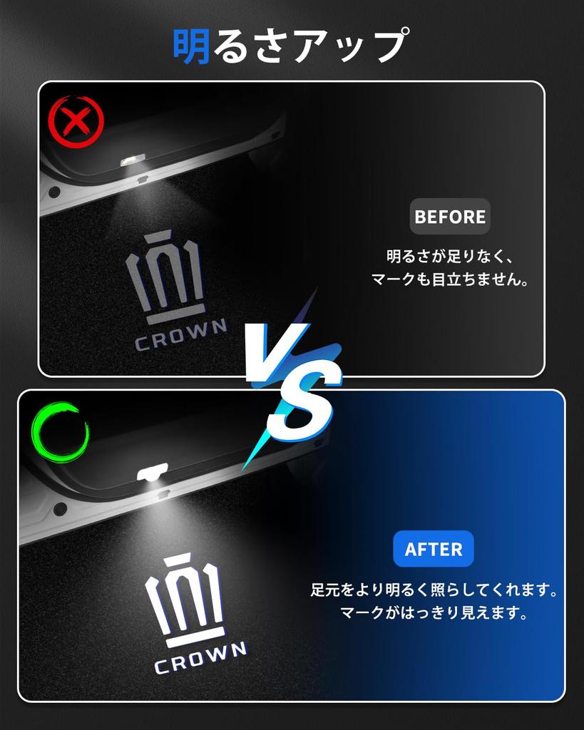 GIMUYA LED Courtesy Lights with Laser Logo for Toyota New Crown September 2022 Door Welcome Specially Designed for OEM High Interior Custom Door Lamps